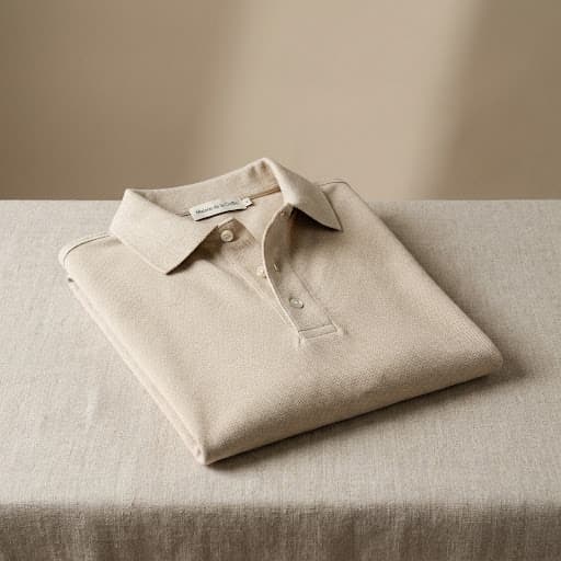 Folded blank polo shirt